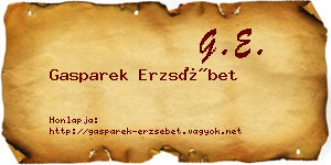 Gasparek Erzsébet névjegykártya