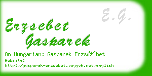 erzsebet gasparek business card